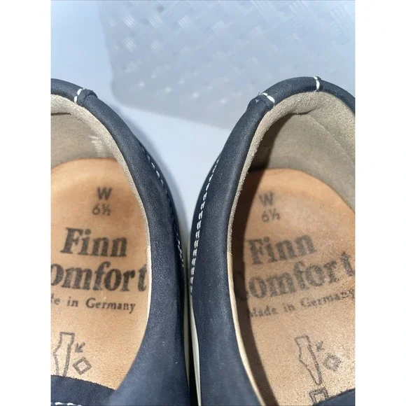 FINN COMFORT Soho Leather Cap Toe‎ Sneakers Women's US 9 EU 40 Blue Shoes $385 * - Picture 6 of 7